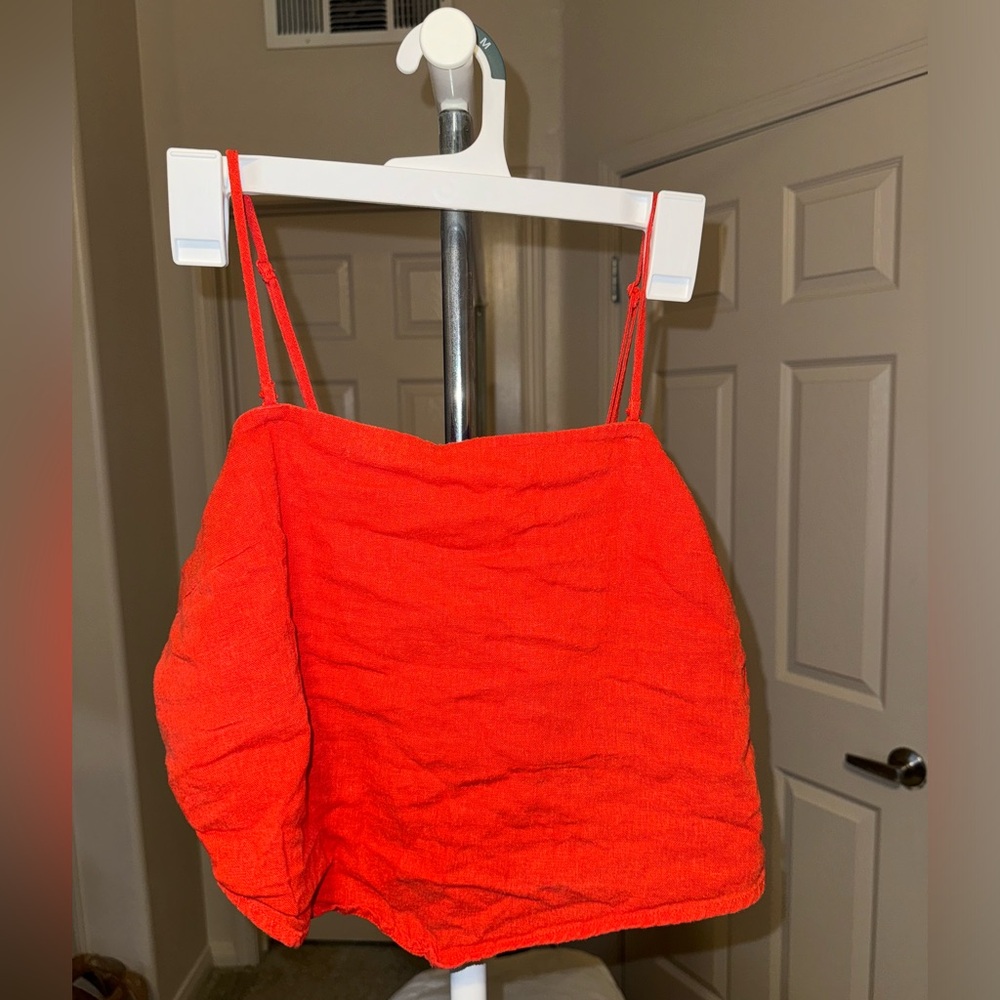 Target red crop top and pants set